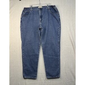 LL‎ Bean Double L Comfort Waist Jeans Men's 46x36 Blue Denim Cotton